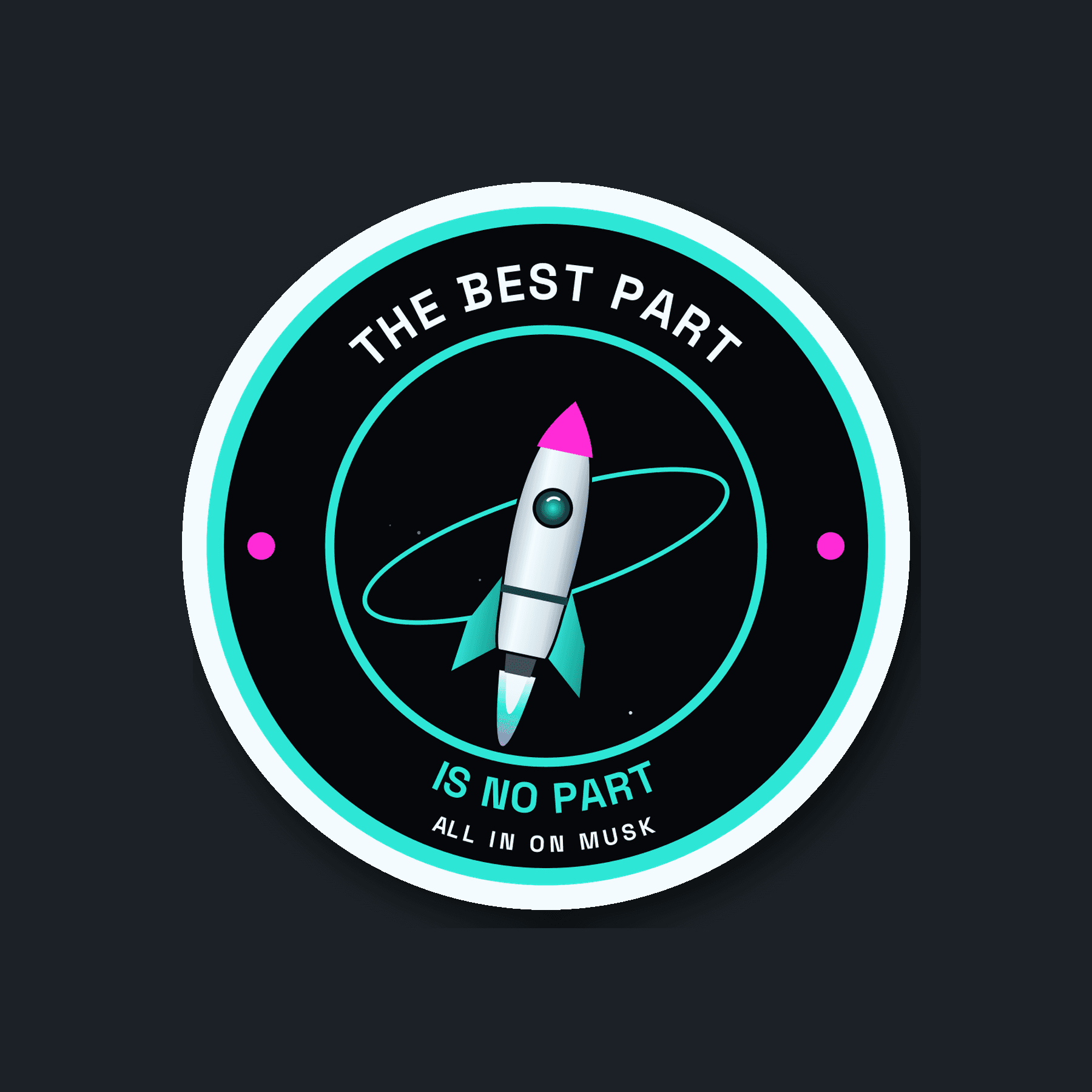 The Best Part Is No Part Sticker mockup