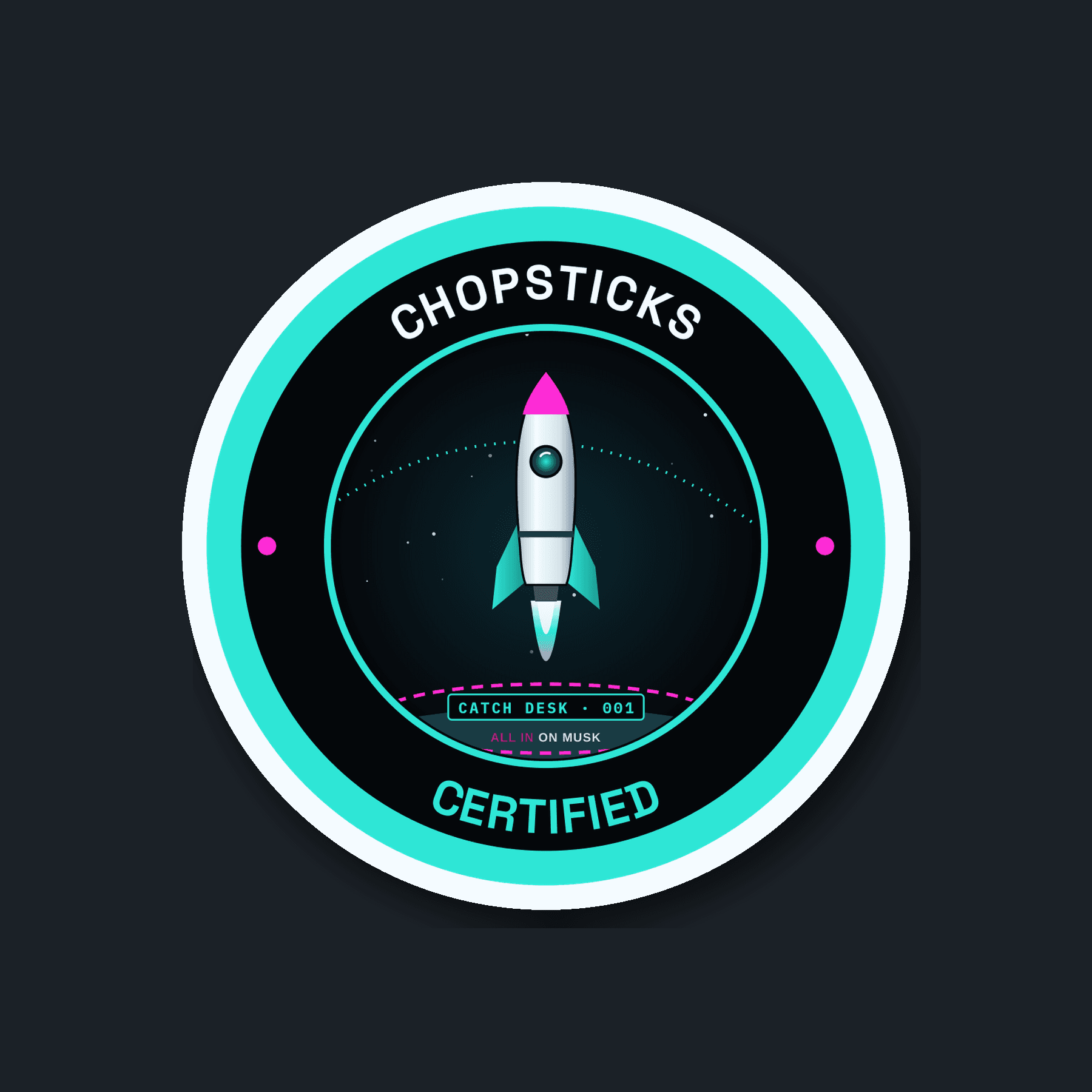 Chopsticks Certified Sticker mockup