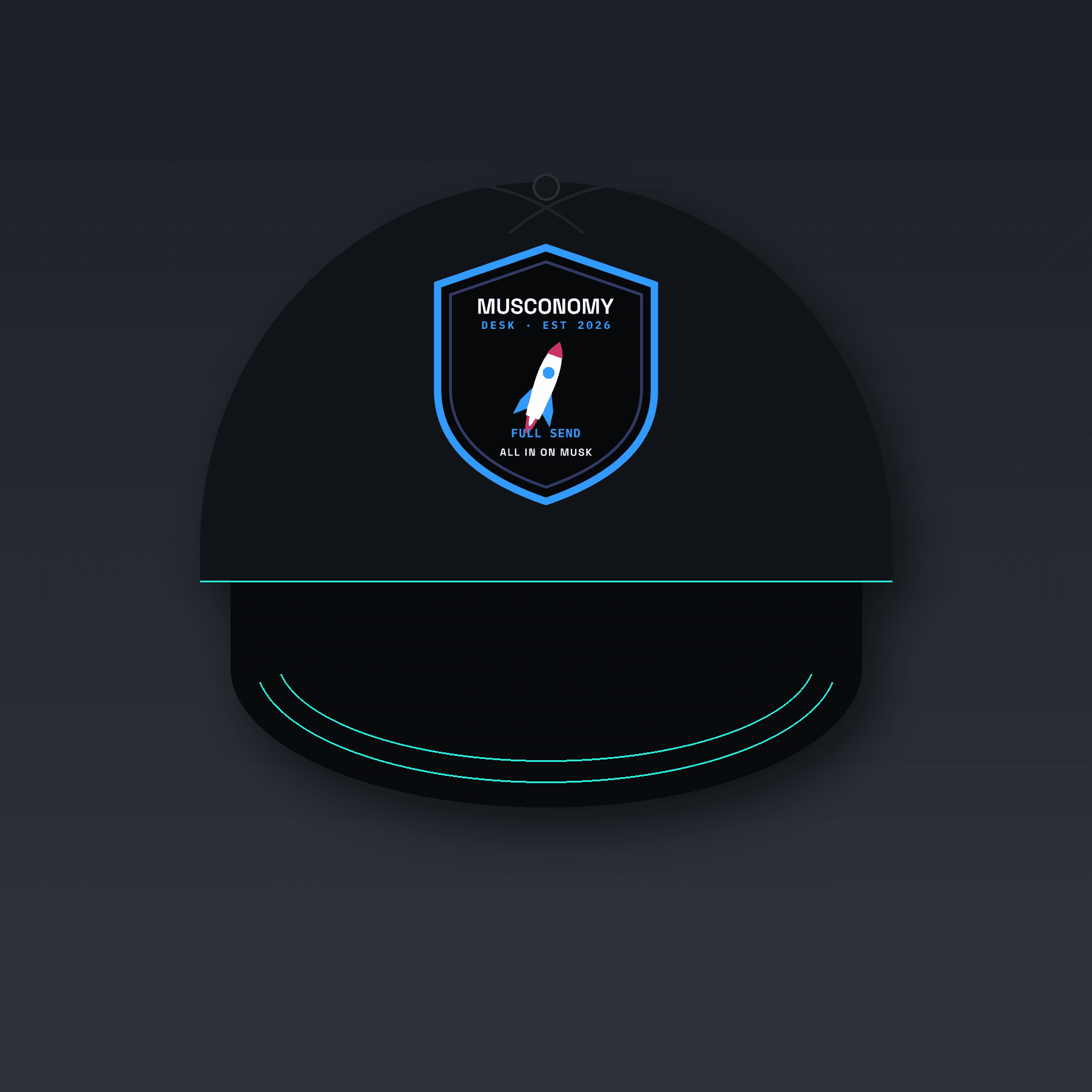 Full Send Shield Hat mockup