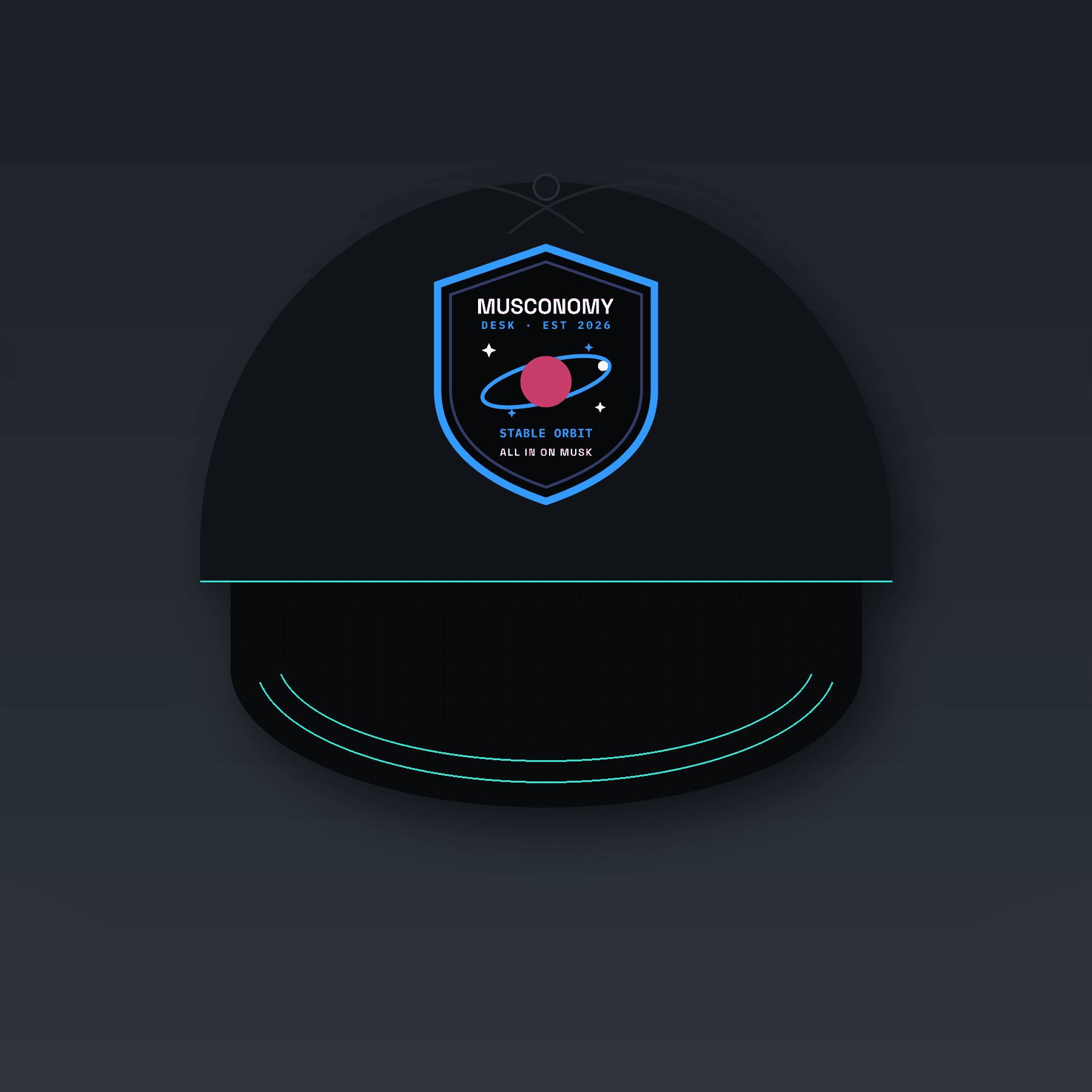 Stable Orbit Shield Hat mockup