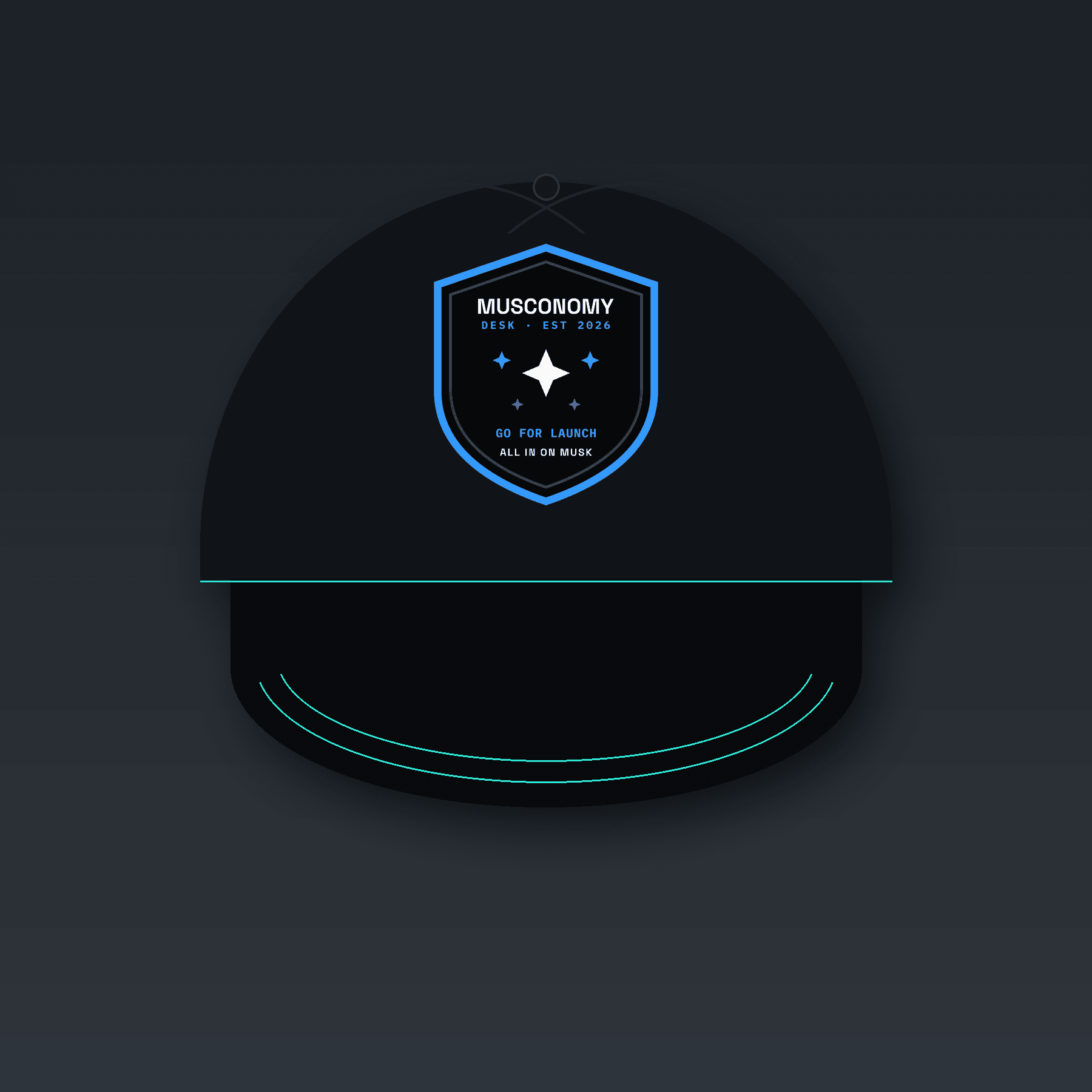 Go for Launch Shield Hat mockup