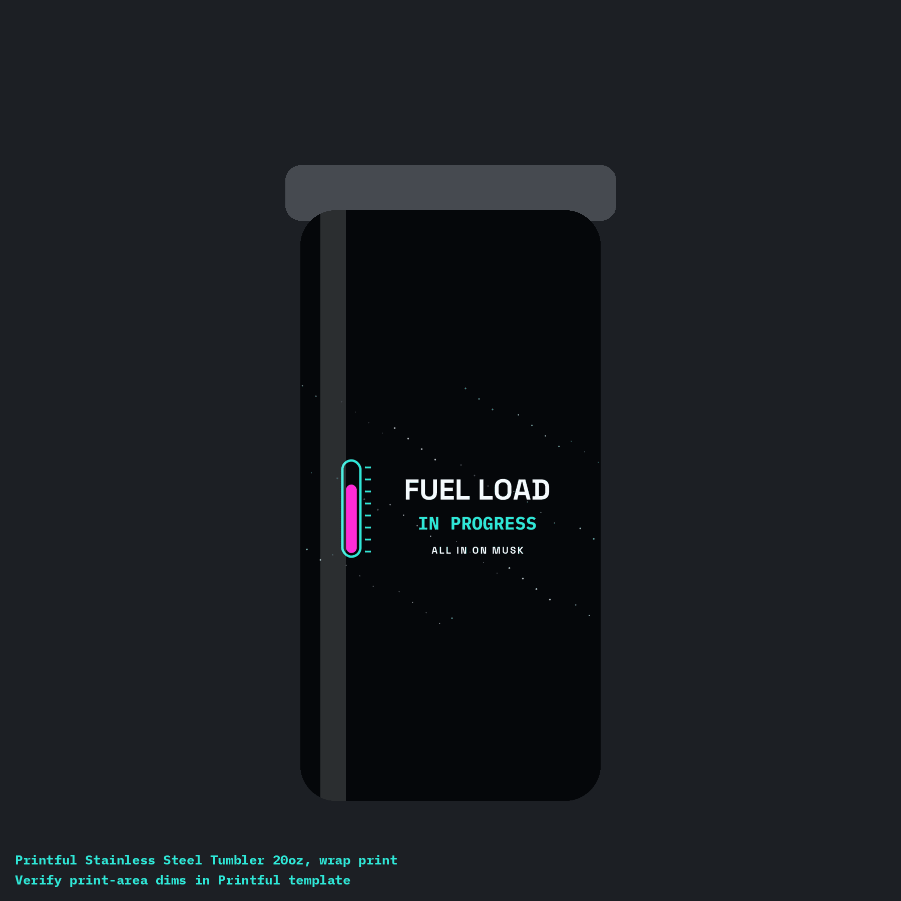 Fuel Load Tumbler mockup